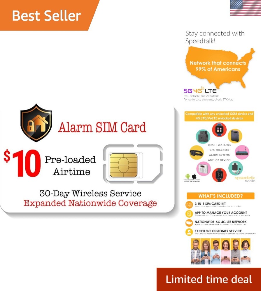 30-Day GSM Alarm SIM Card: Reliable Monitoring Solution – Live Support
