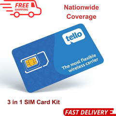 Tello Mobile – 3 in 1 Bring Your Own Phone Kit Nation-Wide 4G LTE/5G Coverage