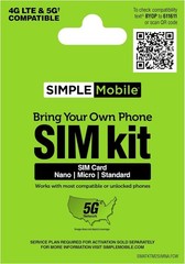 Bring Your Own Phone Prepaid SIM Kit | 3-in-1 CDMA Sim Card