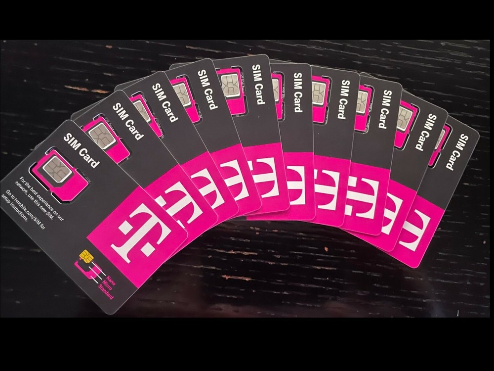 LOT OF 10 UNITS T-Mobile 5G LTE 4G SIM CARD FITS ALL PHONES FOR NEW ACTIVATION