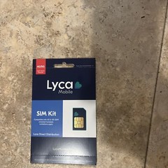 Lot of 2-Lycamobile 4G/5G SIM Card 3 in 1 Standard / Micro/ Nano