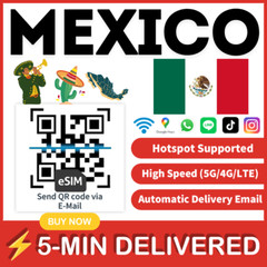 [eSIM] Mexico eSIM e-SIM card Travel Sim card Tarjeta eSIM Dato Data only 🛜A