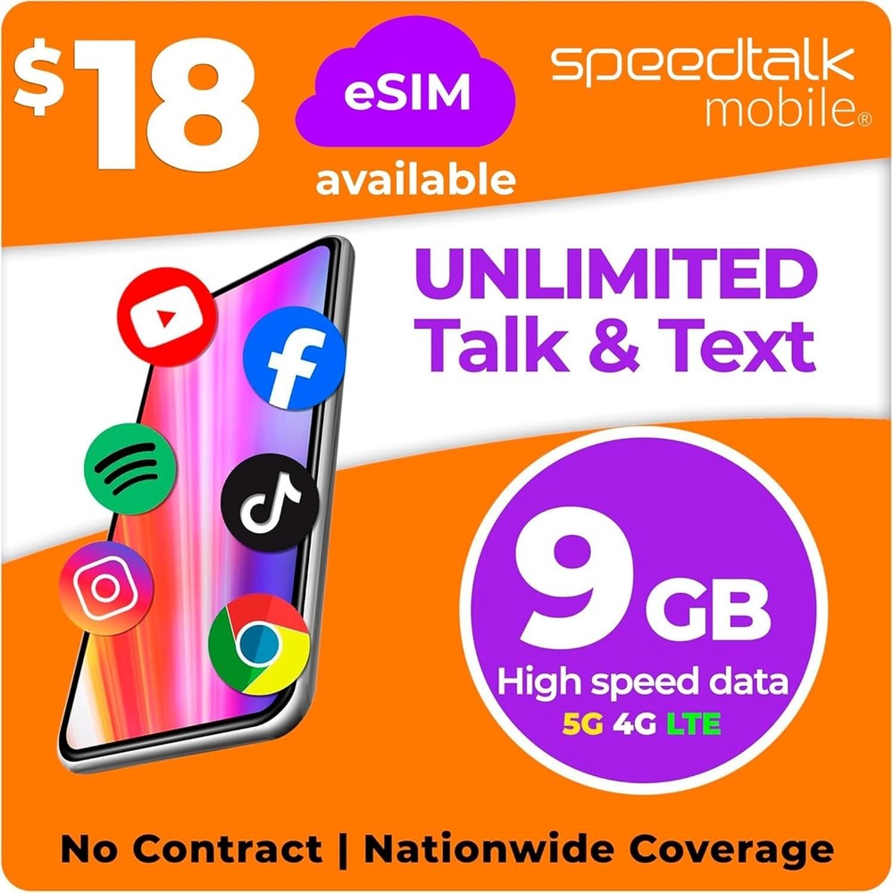 Prepaid Cell Phone SIM Card for Smart Phones & Cellphones | $18 Monthly Plan …