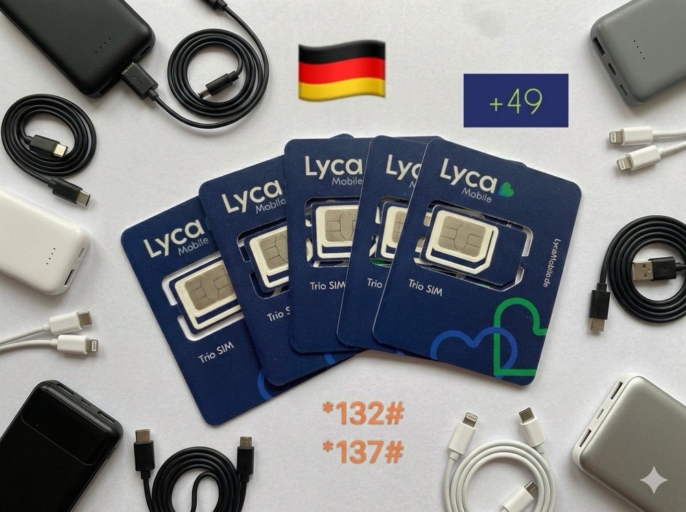 German SIM Card with Tariff – 13GB. German sim card with plan (bundle)