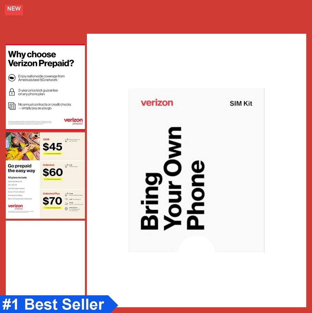 SIM Card 3-in-1 Nano Micro Standard Prepaid Bring Your Own Phone 5G 4G LTE
