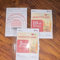 TSIM Morocco eSIM 5GB/10GB Prepaid Data Plan 5G Hotspot 15 Days