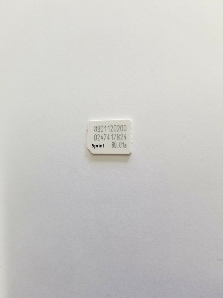 Sprint Boost Mobile Micro Sim Card ICCID Lg X Charge 80.01a Sp320 Simcard