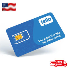 Tello Mobile Bring Your Own Phone 3 in 1 SIM Card Kit Nation Wide 4G LTE/5G USA*