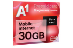 A1 30GB eSim data card plan for travel and visit Bulgaria