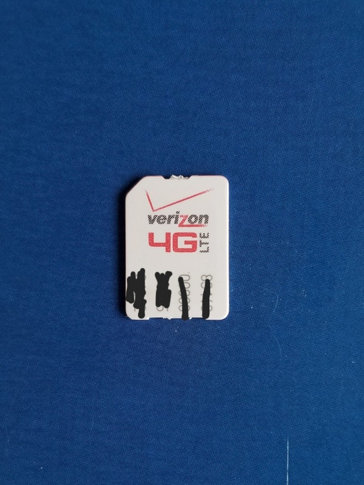 Verizon SIM card • iPhone 6 Plus 7 Plus iPhone 8 8+ 8 Plus iPhone X READ INSIDE