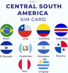 Central South America SIM Card for Valid 30 Days | 6GB Mobile Data | Colombia…