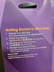 Ultra Mobile sim card No plan value!!! – for New number or Port in number sim