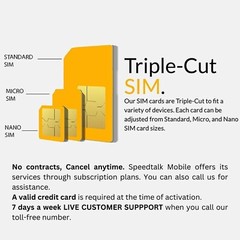 SpeedTalk Hotspot WiFi MiFi Internet 5G 4G LTE Data SIM Card 20GB (US) | Roaming