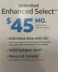 $45 AT&T Prepaid Unlimited Plan eSIM Activation includes 1st Month of Service