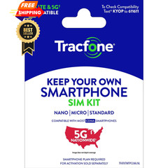 Tracfone Prepaid Sim Card Kit (Verizon Network) White