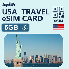 USA eSIM Card 5GB 7 Days, Prepaid Card 4G High-Speed Data Plan