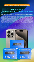 R-SIM19 QPE Stable Nano Unlock SIM Card For iPhone 15 14 13 12 Pro Max 11 IOS17
