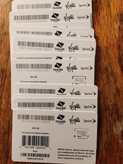 Sprint Sim Card SIMOLW416TQ Nano-Sim, Brand New and Unused, Boost Virgin Mobile