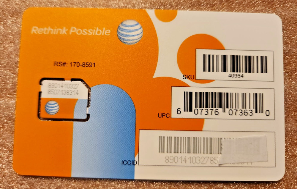 BRAND NEW AT&T Micro SIM Card 4G SKU 40954 Unactivated big savings on multiples
