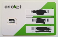 Tarjeta SIM Cricket para iPhone 6 6 Plus 6s 6s Plus SE 7/8 7/8 Plus X XS 11 12