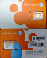 10 Pack AT&T SIM NANO 4G LTE (3 IN 1) sim card NEW UNACTIVATE, TRIPLE CUT SIM