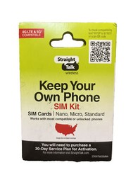 Straight Talk SIM Card (Verizon) Keep Your Own Phone Kit – 3 Pack