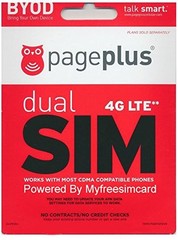 Page Plus Dual Sim Card ( Standard & Micro ) Works With Verizon Phones