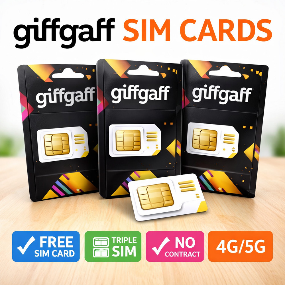 Giffgaff PAYG SIM Card |FREE UK Post | 4G 5G | No Contract | New | Fast Dispatch
